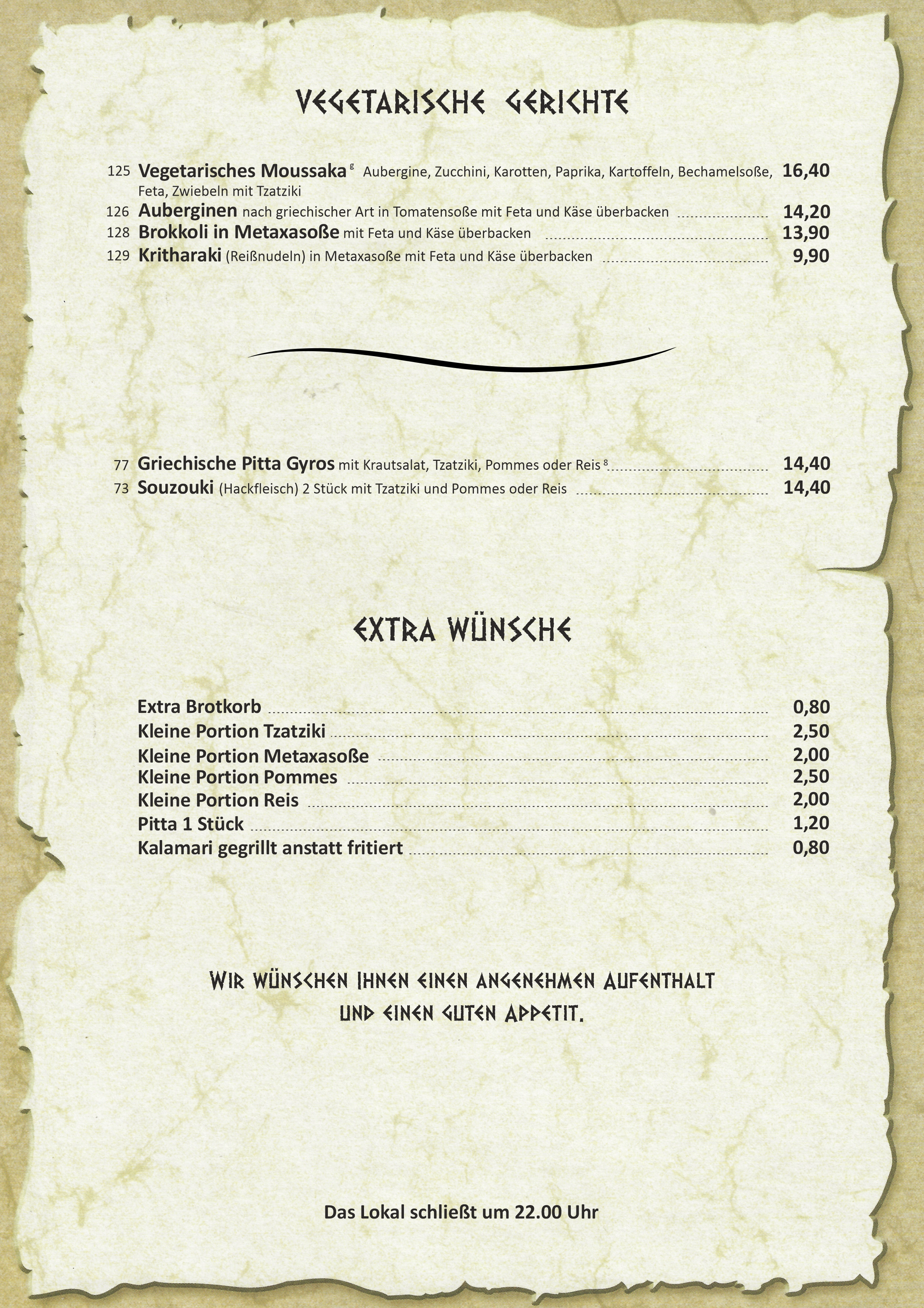 Vegetarische Gerichte